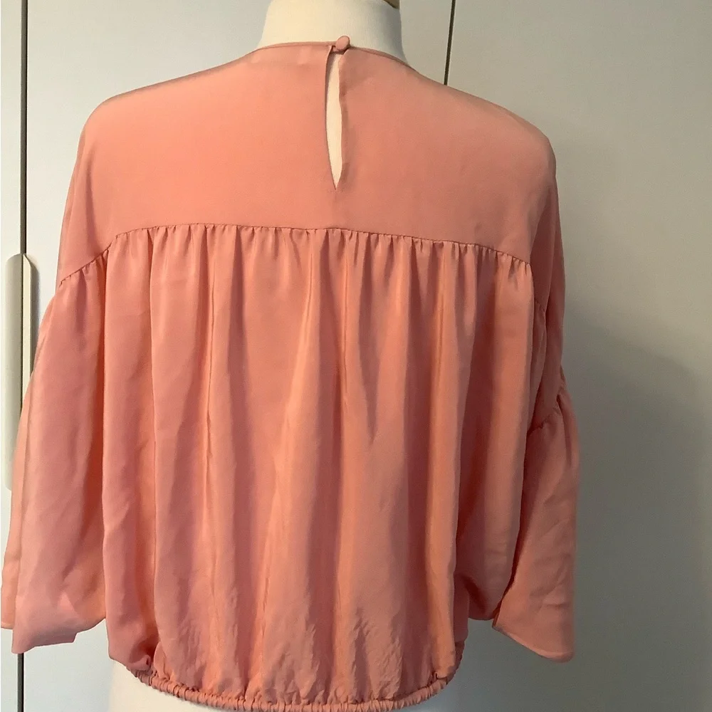 Red Valentino Cropped PINK Blouse Top Sz Large